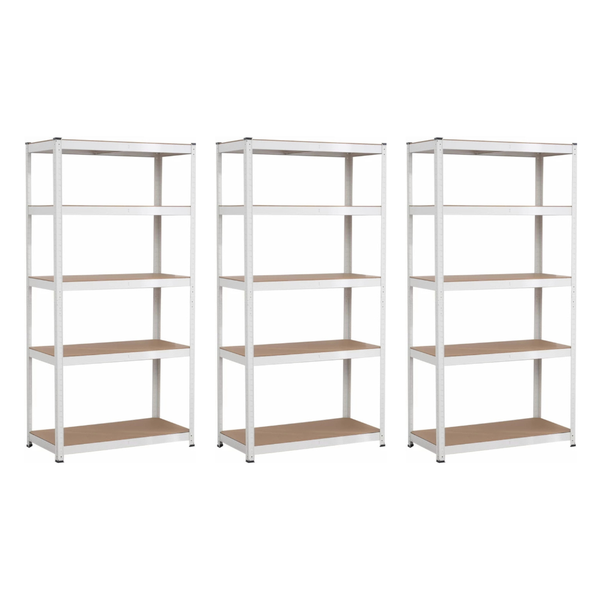 5 Tier Heavy Duty Metal Shelving Unit - Set of 3