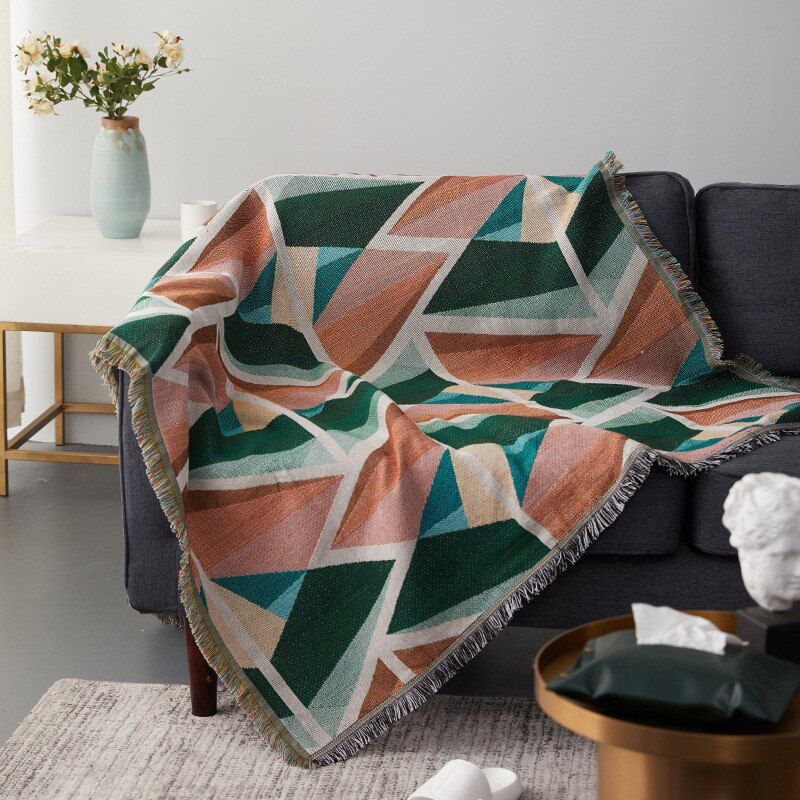 Retro Ingenious Geometry Throw Blanket Sofa Decorative Slipcover | Shop ...