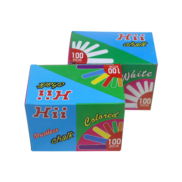 Dustless White and Color 100's Chalks