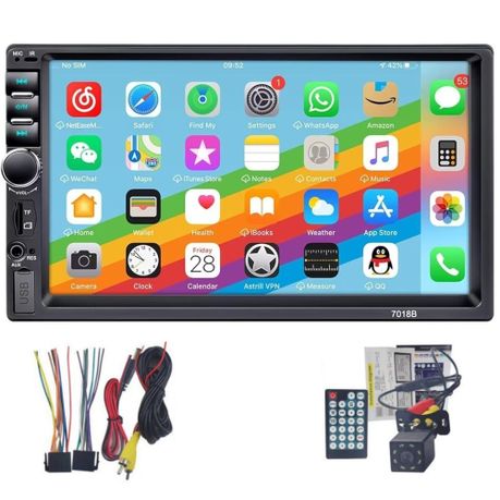 Car MP5 Player - 7" LCD Touchscreen, Compatible Apple/Android Wired Mirroring