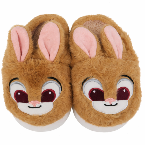 Bunny Judy Winter Slippers - Diff Sizes - Hard Sole - Cute &amp; Fluffy - White