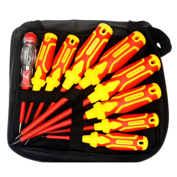 9pcs Insulated Screwdriver Set 1000V Magnetic Tips with Voltage Tester Pen