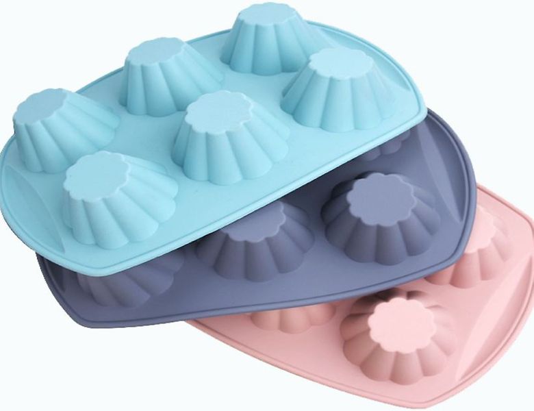 6 Cups Silicone Muffin Mold- 3 Pieces