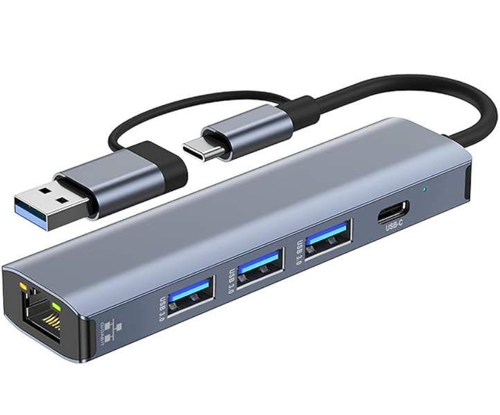 USB Type-C To Ethernet Adapter with Usb 3.0 &amp; Usb Type-C Ports, Usb-C Hub