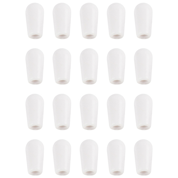 White 20Pcs Metric M3.5/M4 Guitar 3 Way Toggle Switch Tip Switch Knobs Guit