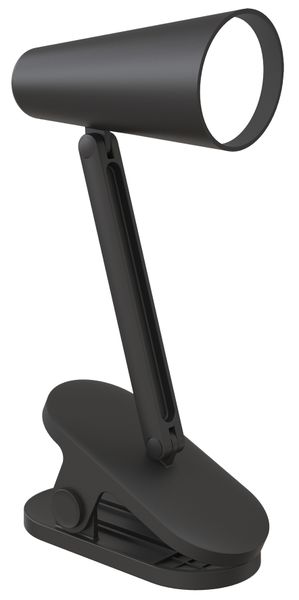 CL009 BLACK: Rechargeable LED Clip-On Lamp with Touch Control