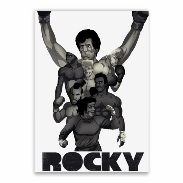 Rocky Collage Cartoon Poster - A1