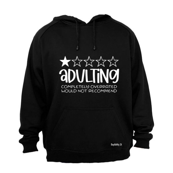 Adulting - Mens - Hoodie - Grey