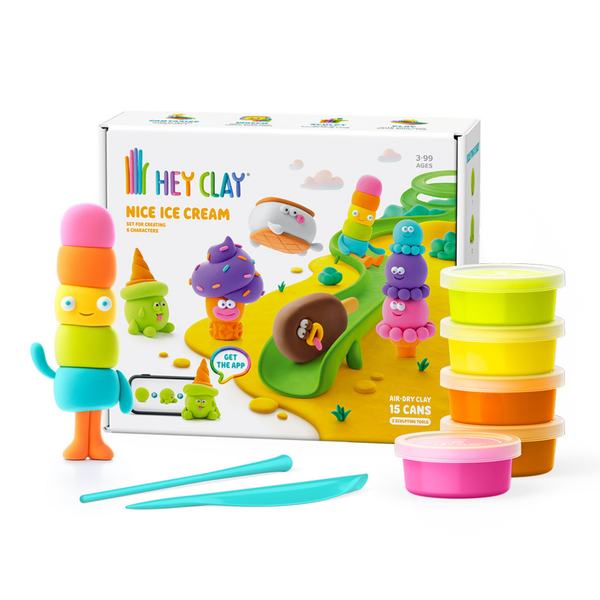 Hey Clay - Modelling Air-Dry Clay with Fun Interactive App - Nice Ice Cream