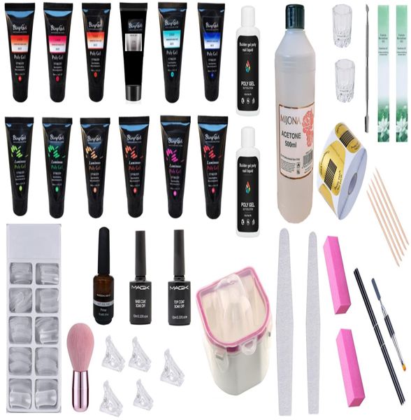 Comprehensive Colour Change and Luminous Poly Gel Kit - 42 Pieces