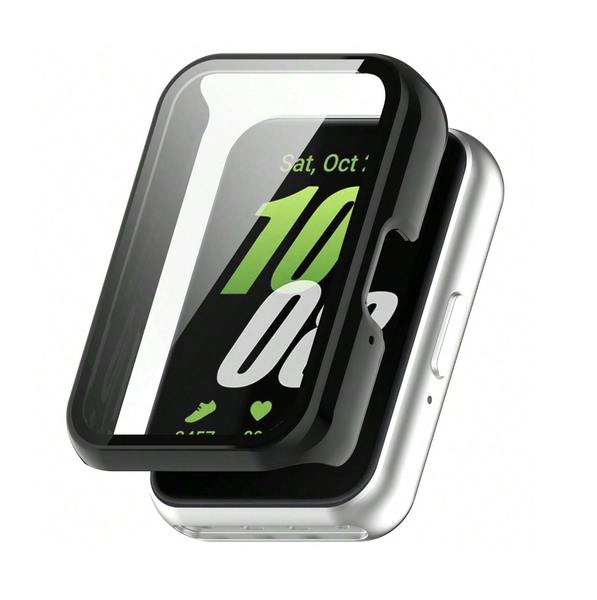 Tempered Glass Case Compatible with Samsung Galaxy Fit3 - Black