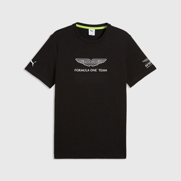 2026 Aston Martin Aramco F1 Mens Large Logo T-Shirt Black