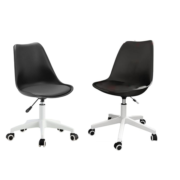 Modern Stylish Office Desk Chair- 2 pack-White/ Black/Grey