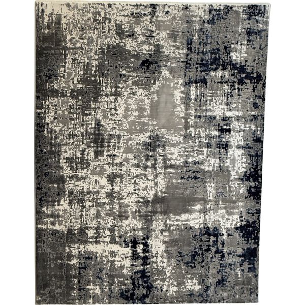 Modern Turkish Multi Grey and Blue Machine Made Rug 350 x 250cm