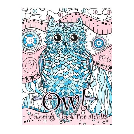 coloring pages for stress relief of owls