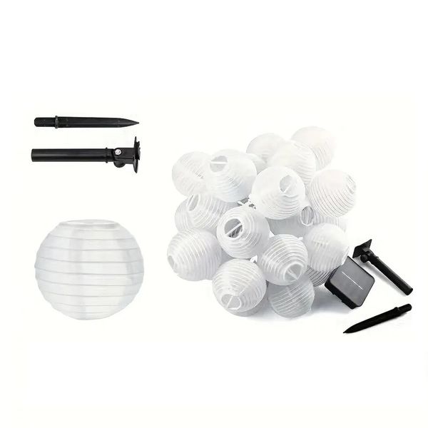 20 LED Solar Lantern String Lights - Waterproof IP65 Outdoor Fairy Lights