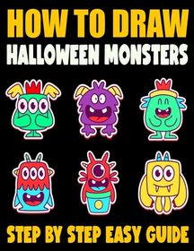 How To Draw Halloween Monsters: 50 Step-by-Step Realistic Grid Drawing ...