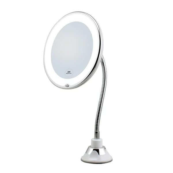 Magnifying Lightening Suction Cup Mounted Smart Makeup Mirror