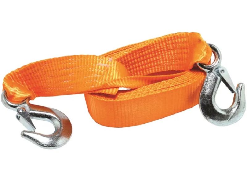 3.5M Heavy Duty Ratchet Tie Down Tow Strap w/ 2 Hooks