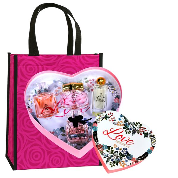 Love Women Eau de Toilette 4 Piece Fragrance Gift Set with Gift Bag COMBO