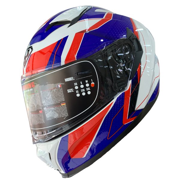 YOHE 985SV White/Blue/Red 13#A Helmet