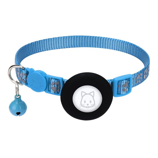 Cat Collar For Apple Air Tag Cat Collar In 3/8Inch Width Black