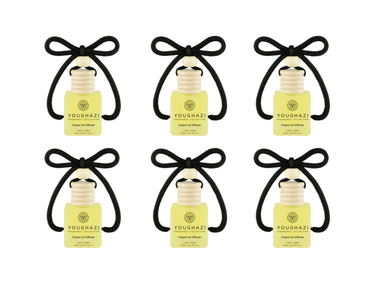 Youghazi Fragrance Chypre Car Diffuser 6x 10ml