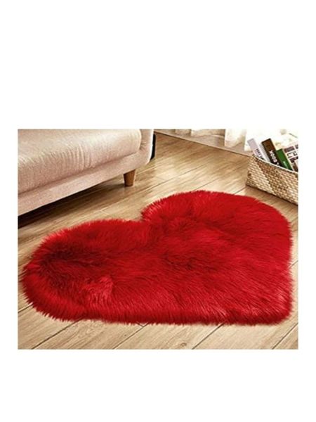 Velvet Red Heart Rug