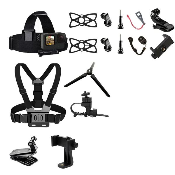 Efo 16-in-1 Accessories Kit compatible with GoPro Hero and DJI Osmo Action