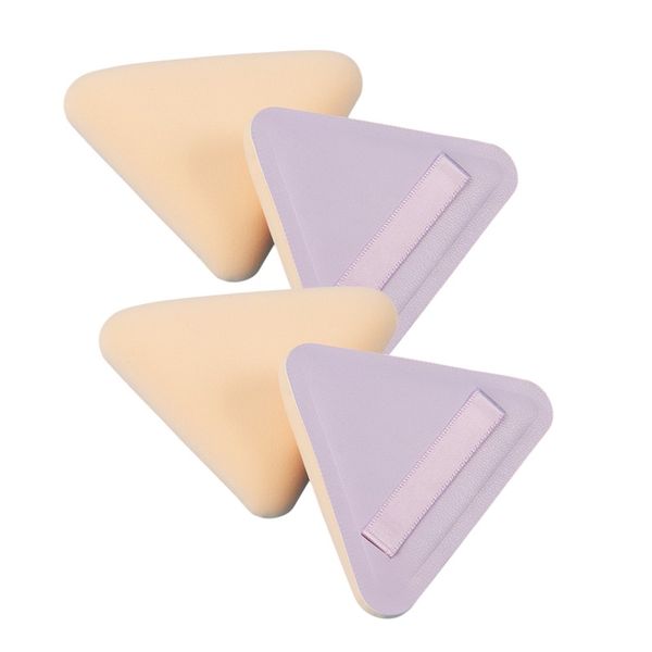 4-Pack Triangle Makeup Sponge Puff - Purple