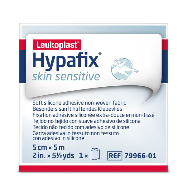 Leukoplast Hypafix SKIN SENSITIVE 5cmx5m, Box of 1 Roll