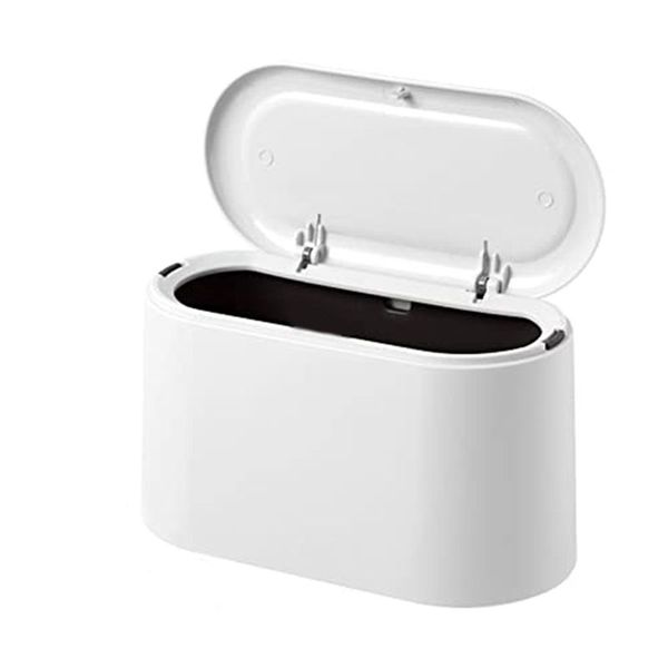 Tabletop Trash Can With Pop-Up Lid Mini Trash Can