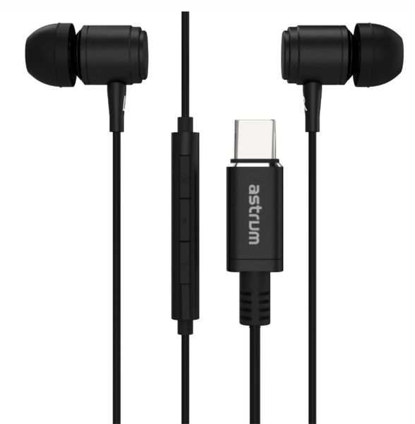 Astrum EB510 USB C Wired In-Ear Metal Earphones with Mic, DAC Wire Remote