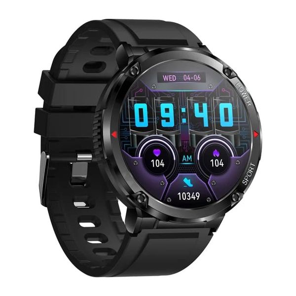 Smart Watch for Men, Health Monitoring, Sports, Silicon Strap, 1.6
