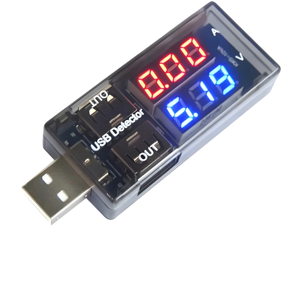 HKD USB Dual Current &amp; Voltage Detector 3-9V 0-3A Portable Tester