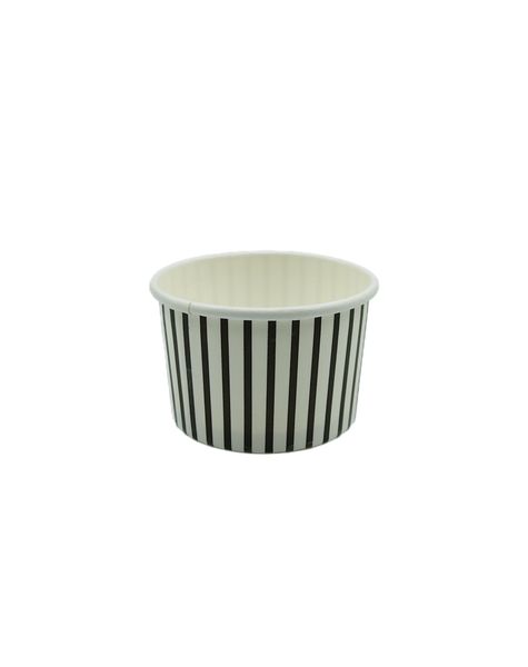 Black Striped Ice Cream Tub -90ml- Pack Of 50