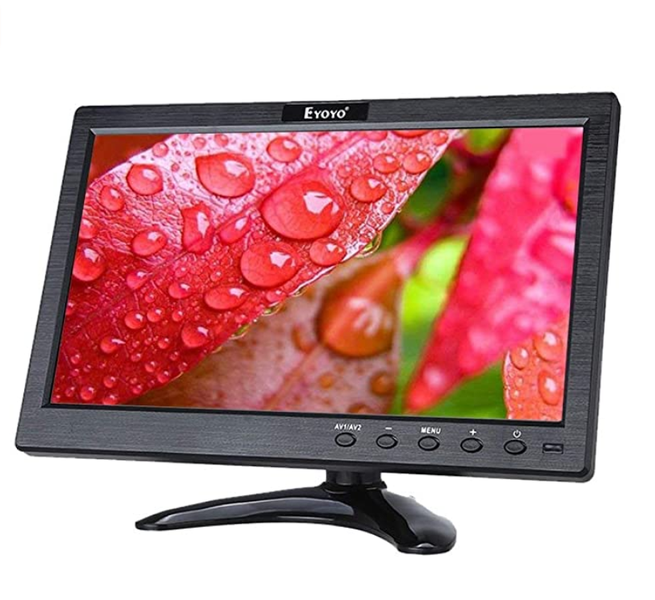 Eyoyo 10'' CCTV Monitor | High Resolution Screen | Small LCD TV | Portable