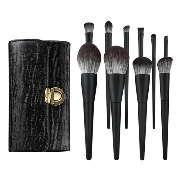 10Piece Black Soft Hair Makeup Brush Set Full Set Imitation Animal Hair