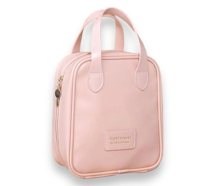 HandBag PU Cosmetics Bag Waterproof Portable Travel Toiletry Bag White