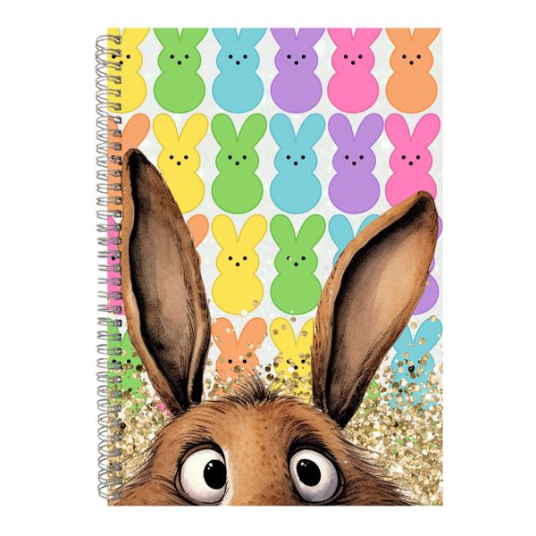 Peeking A4 Notebook Spiral Lined Trendy Easter Graphic Notepad Present 085