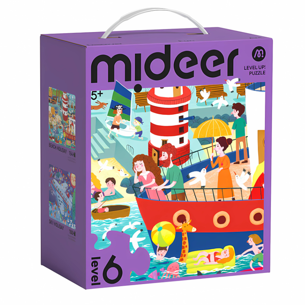 Mideer - Level Up Jigsaw Puzzle for Kids - 2-in-1 Level 6 World Imagination