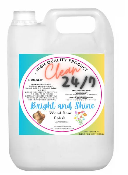 Bright and Shine Wood Floor Polish - 5 LT - Spring