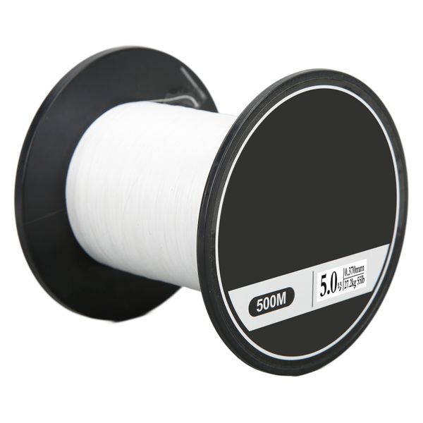 Braided PE Fishing Line 500m, 8 Strand Sea Fishing String White