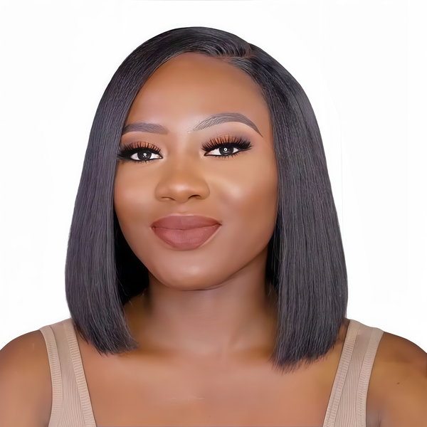 Marigold 12 inch Straight Bob Wig - Human Hair with 13x4 Lace Front