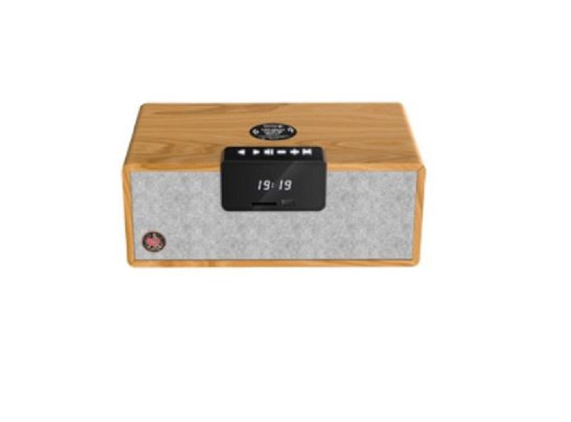 AV Love AVL S Wireless Speaker Classic Style Oak Wood, Heather Grey Cover