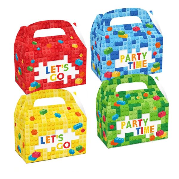 Party Favor Boxes - Lego Theme -12 Boxes