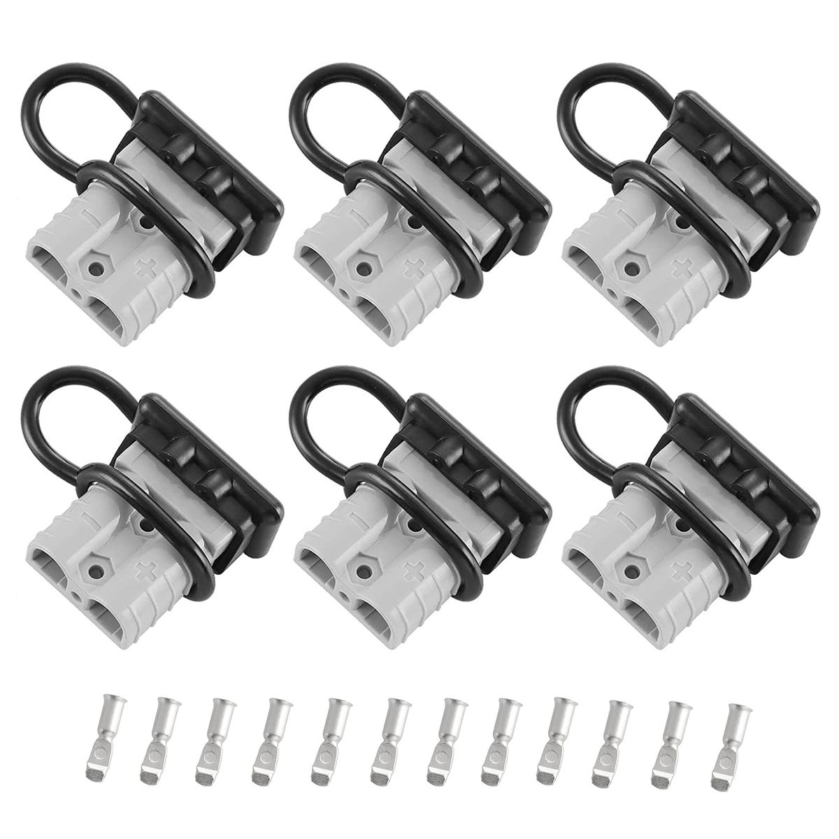 50A Auto Battery Quick Connect Wire Harness Plug Kit – Grey