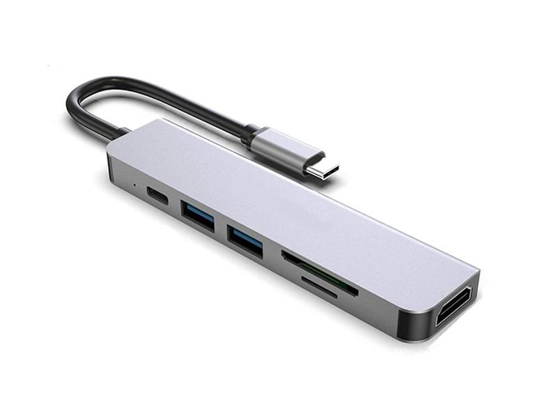 MR A TECH Extra Durable 6-in-1 USB C Hub Multi port Adapter