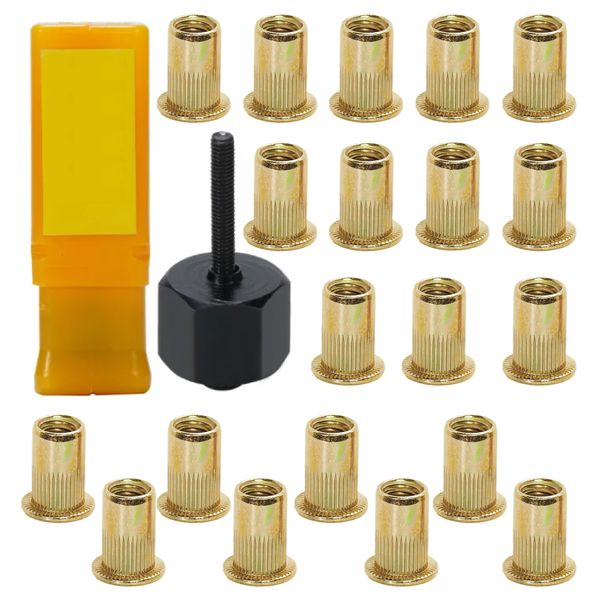 Tool Replacement Hand Rivet Nut Head &amp; Steel Rivet Nuts Set Of 21
