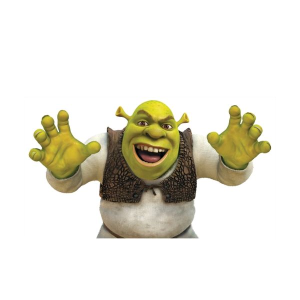 Shrek Scary Face white - A1 poster